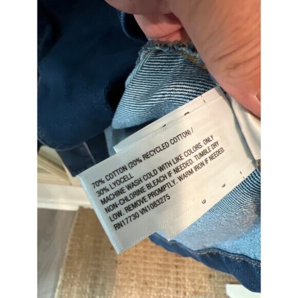 Universal Thread size medium long denim jean trench coat jacket - Picture 3 of 3